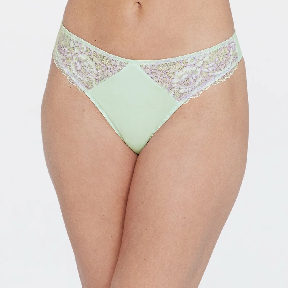 Skarlett Blue Minx thong NWT - pale blue / pink orchid